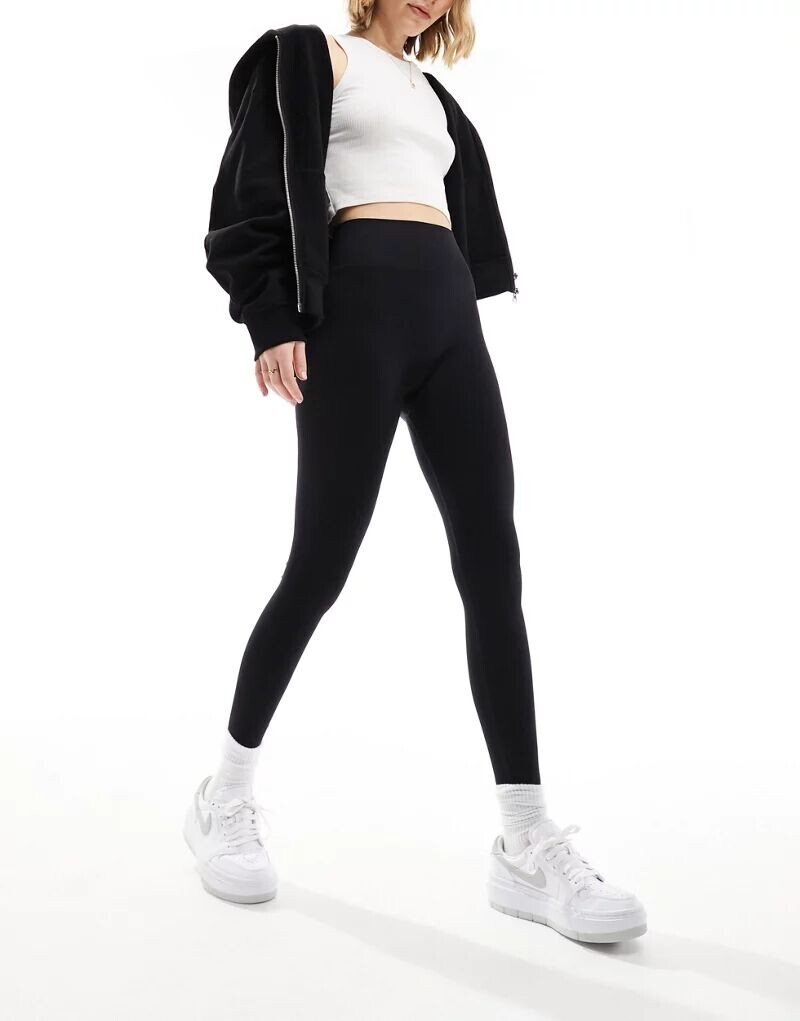 

Черные бесшовные леггинсы с завышенной талией Miss Selfridge