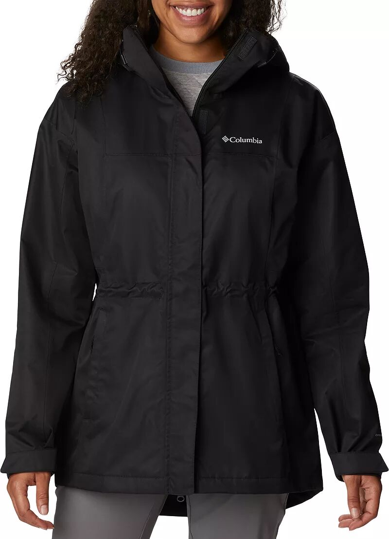 Женская длинная непромокаемая куртка Columbia для походов в походы, черный