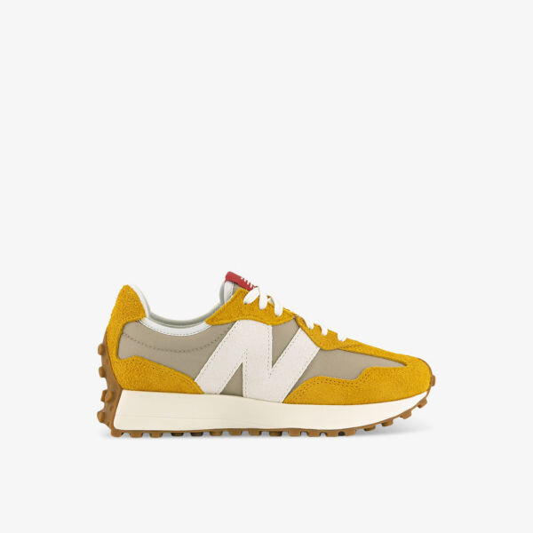 

Кроссовки 327 из замши и ткани с вышитым логотипом New Balance, желтый