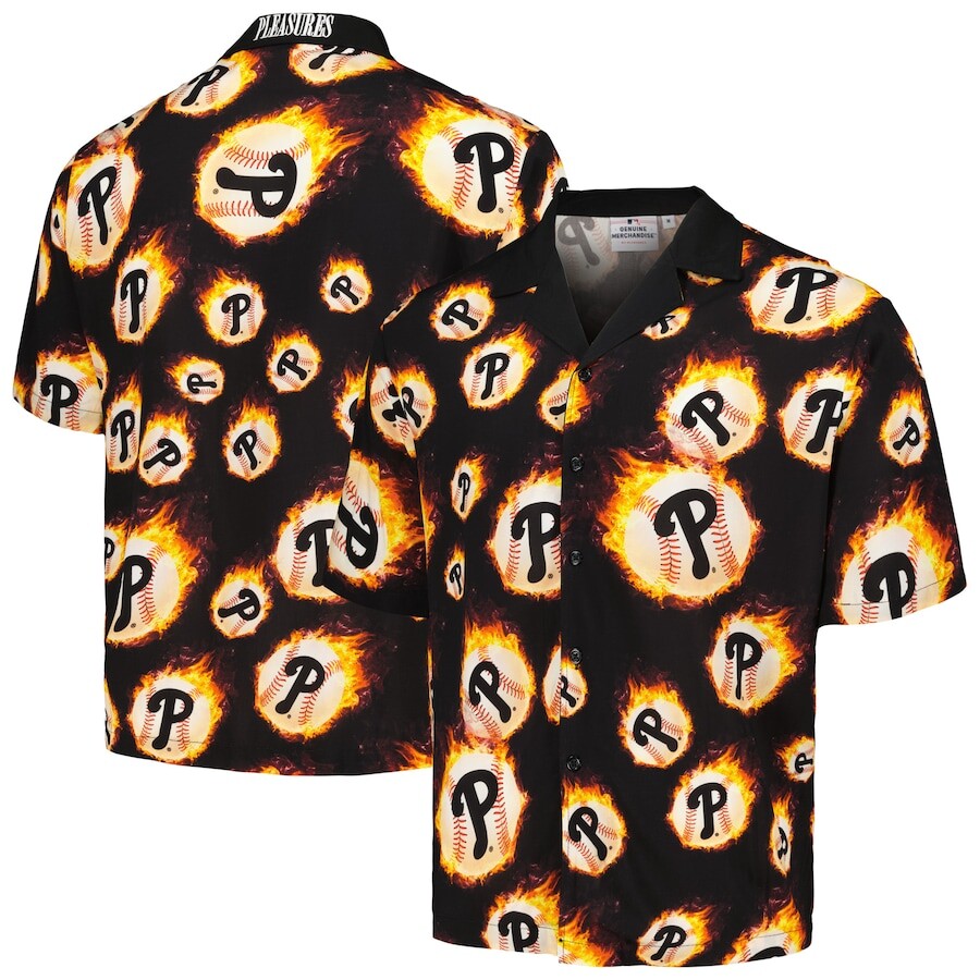 

Рубашка PLEASURES Philadelphia Phillies, черный