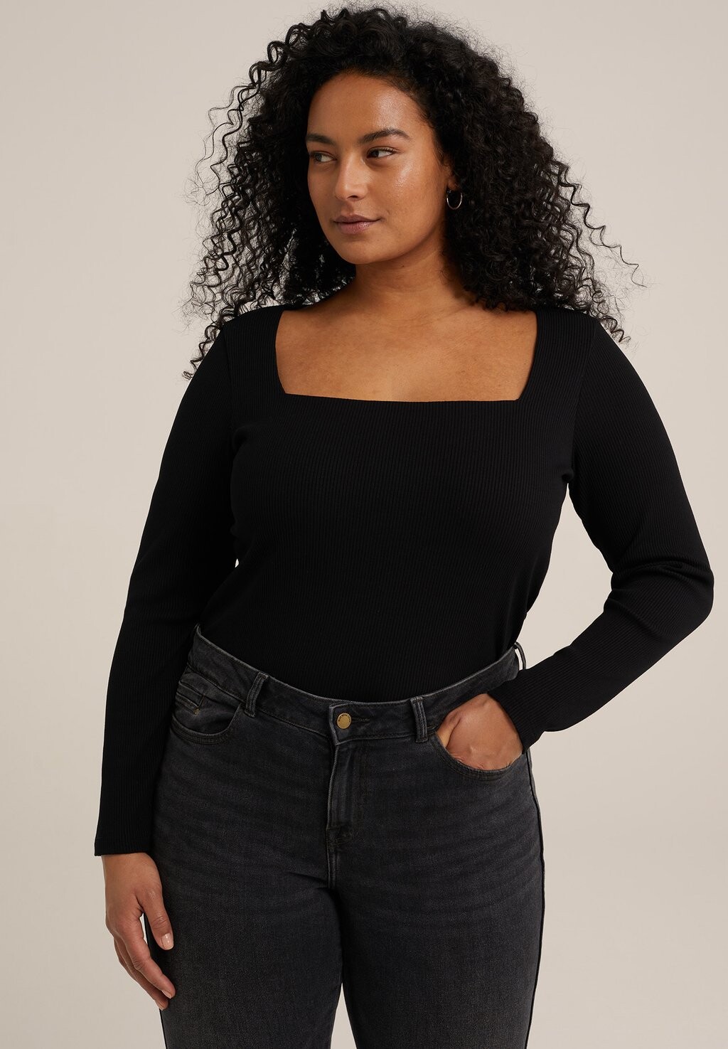 

Блуза с длинными рукавами CURVE WE Fashion, черный