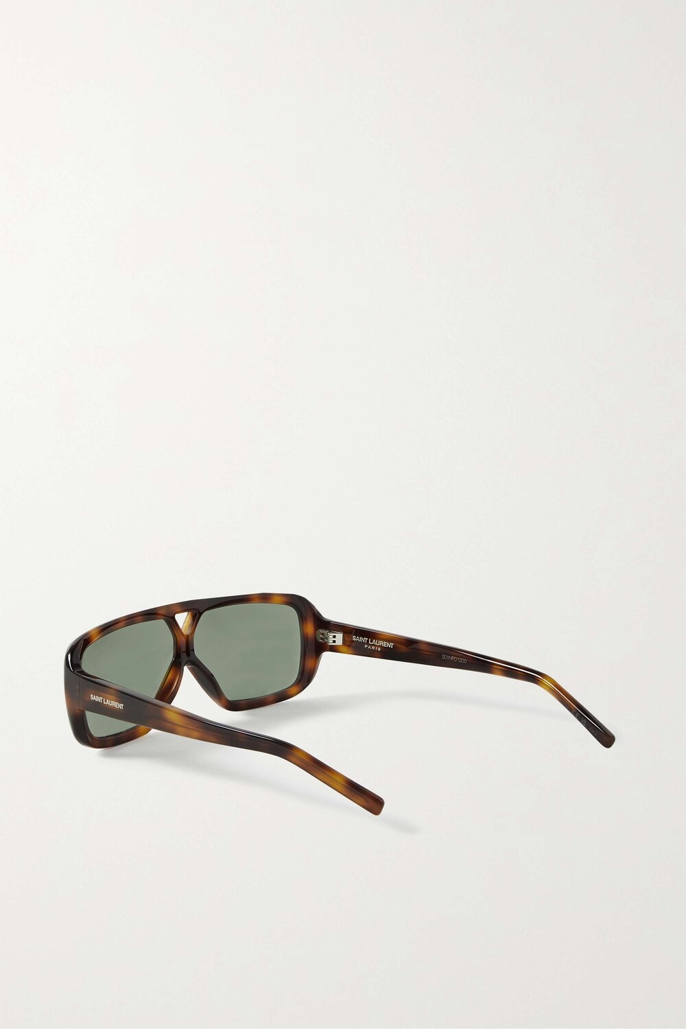 

SAINT LAURENT EYEWEAR солнцезащитные очки YSL из ацетата черепаховой расцветки, принт черепаха