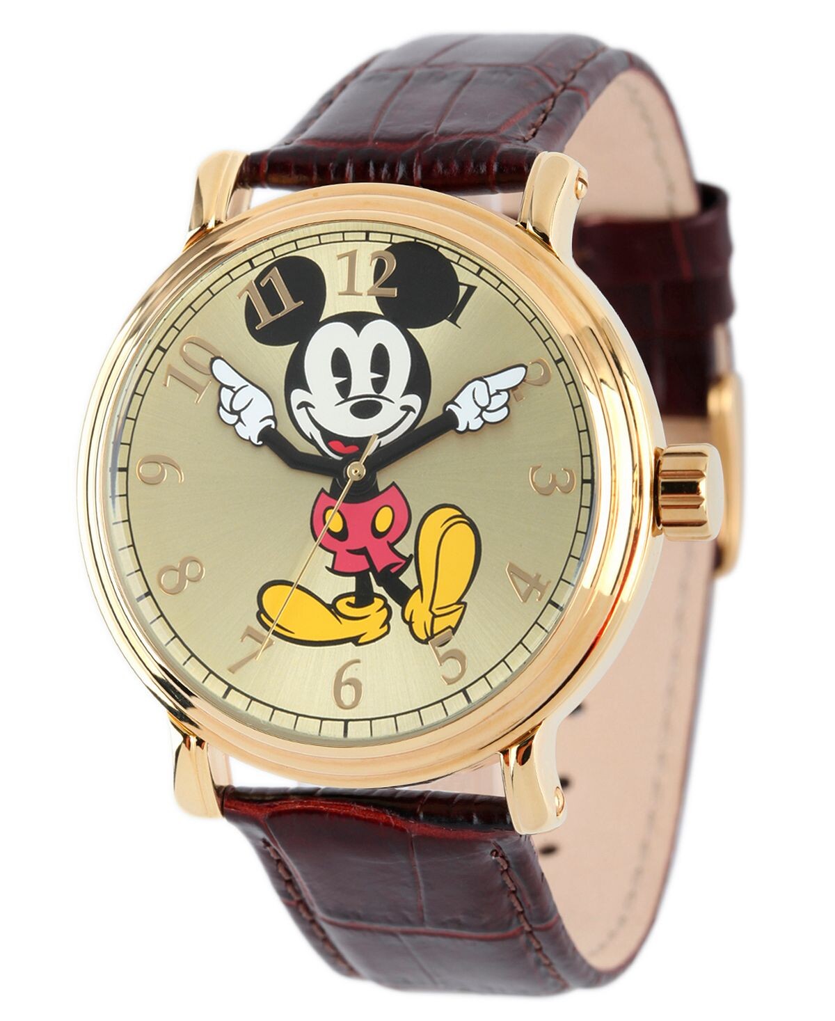 

Мужские блестящие золотые винтажные часы из сплава Disney с Микки Маусом ewatchfactory
