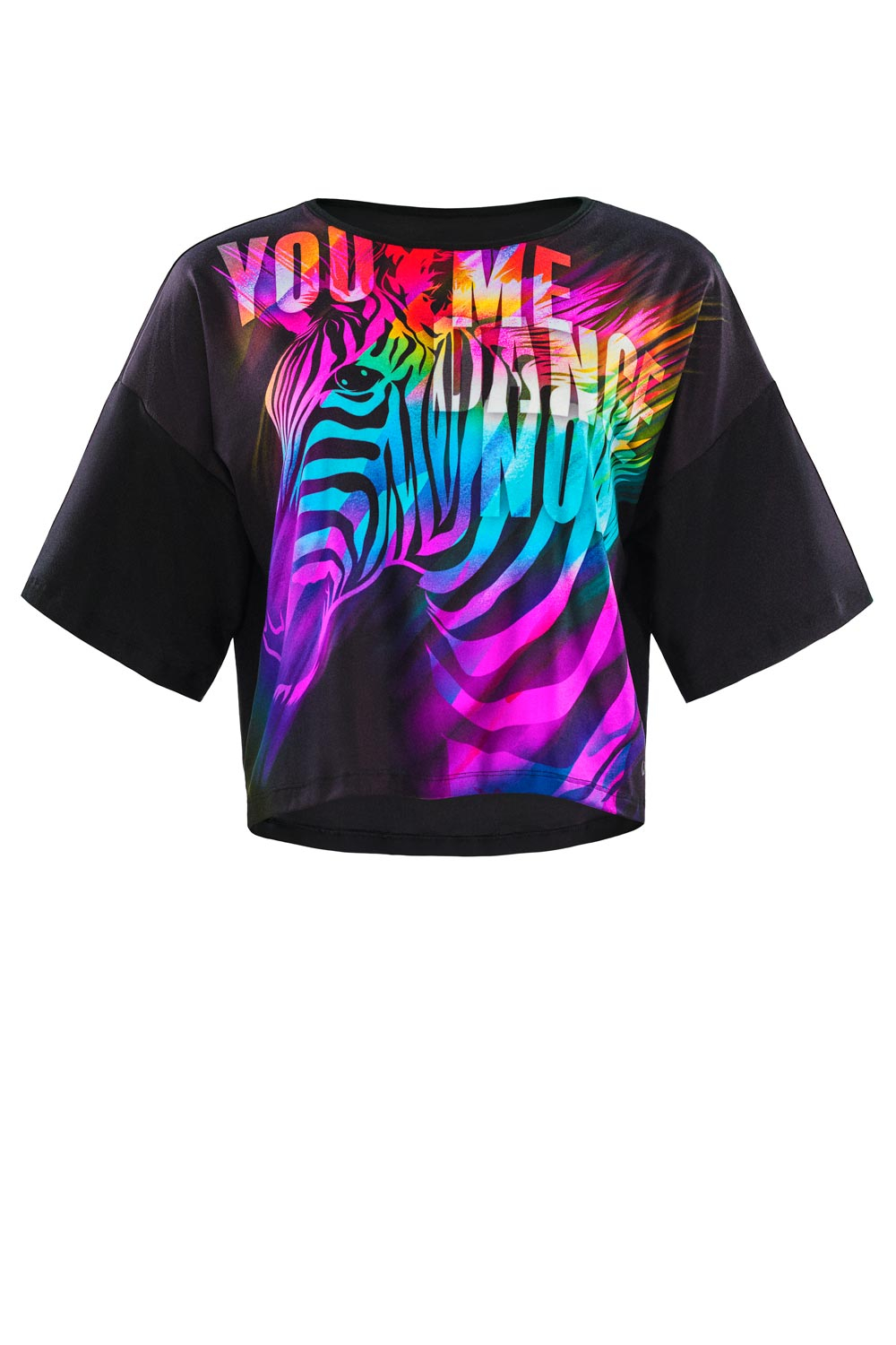 Спортивная футболка Winshape Functional Light and Soft Dance Top DT109LS, цвет rainbow zebra/black