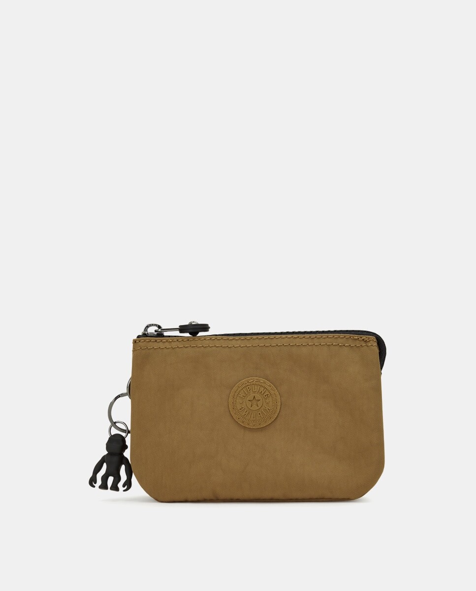 

Маленькая сумочка бежевого цвета на молнии Kipling, бежевый