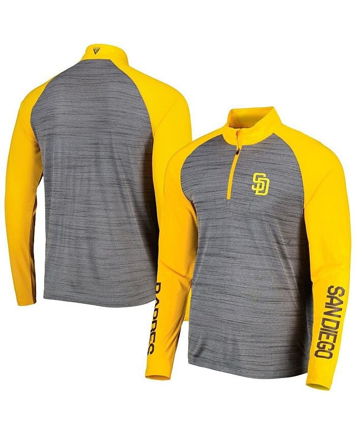 

Мужская куртка с молнией на четверть реглан серого цвета San Diego Padres Vandal LevelWear, серый
