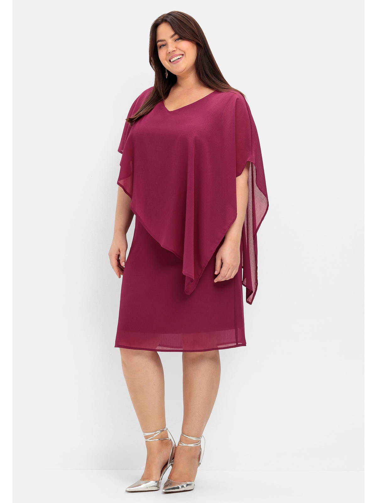 Платье sheego Cocktail, цвет himbeere