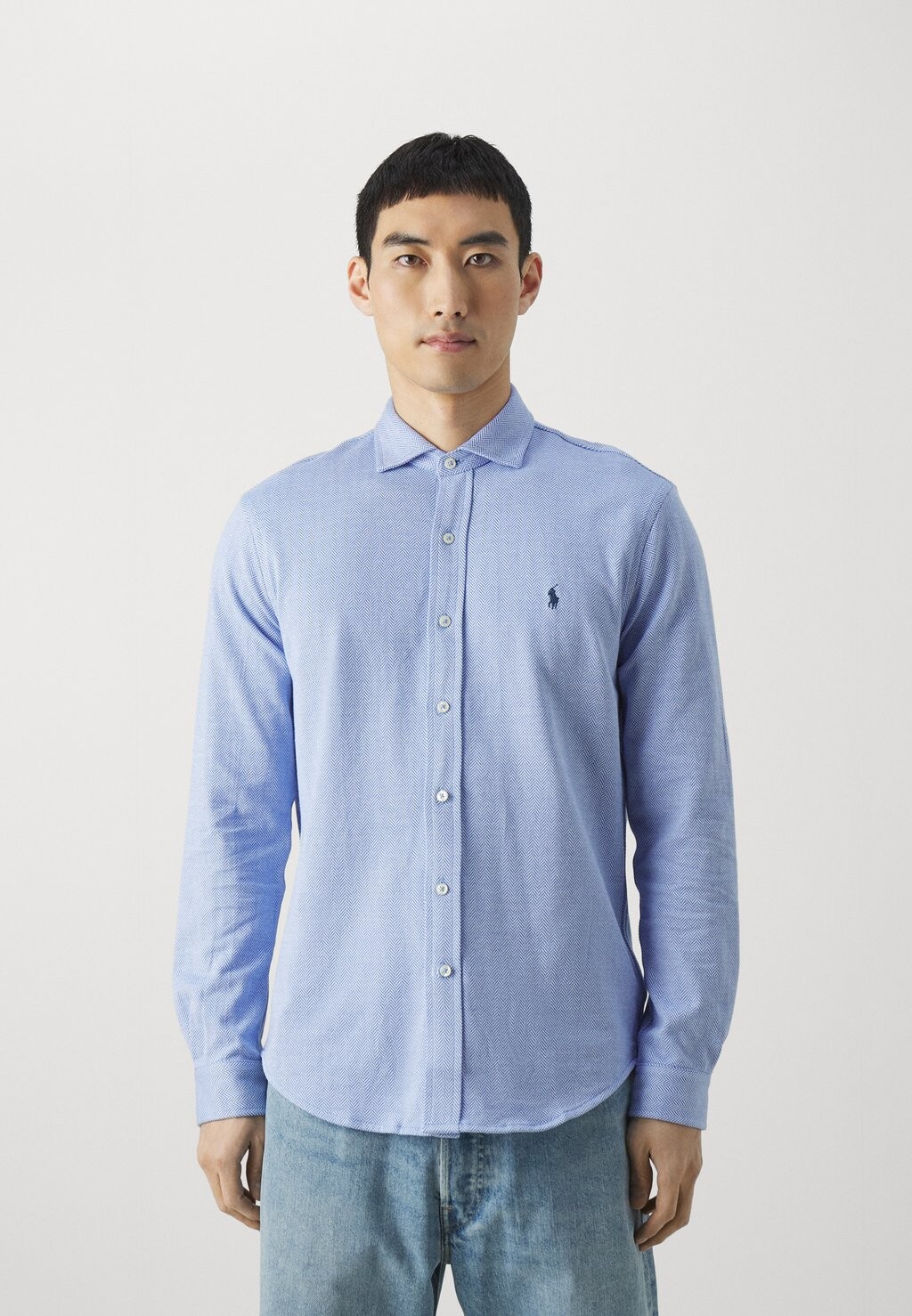 

Рубашка Long Sleeve Polo Ralph Lauren, цвет blue/white