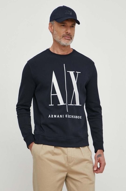 

Толстовка с капюшоном Armani Exchange, темно-синий