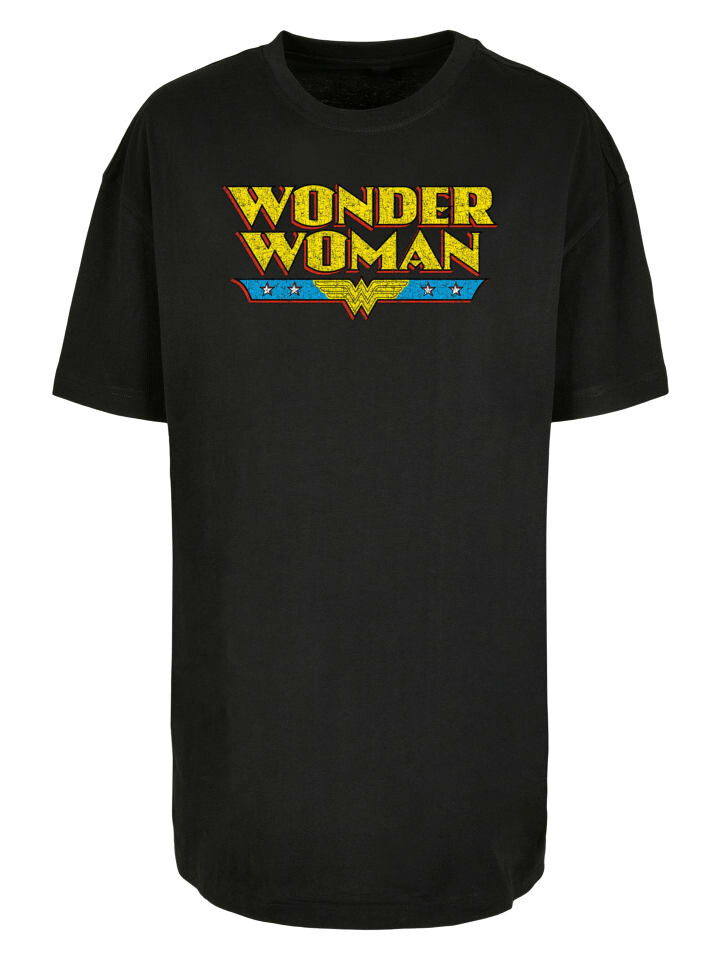 

Футболка F4NT4STIC Oversized Boyfriend Tee DC Comics Wonder Woman Crackle Logo, черный