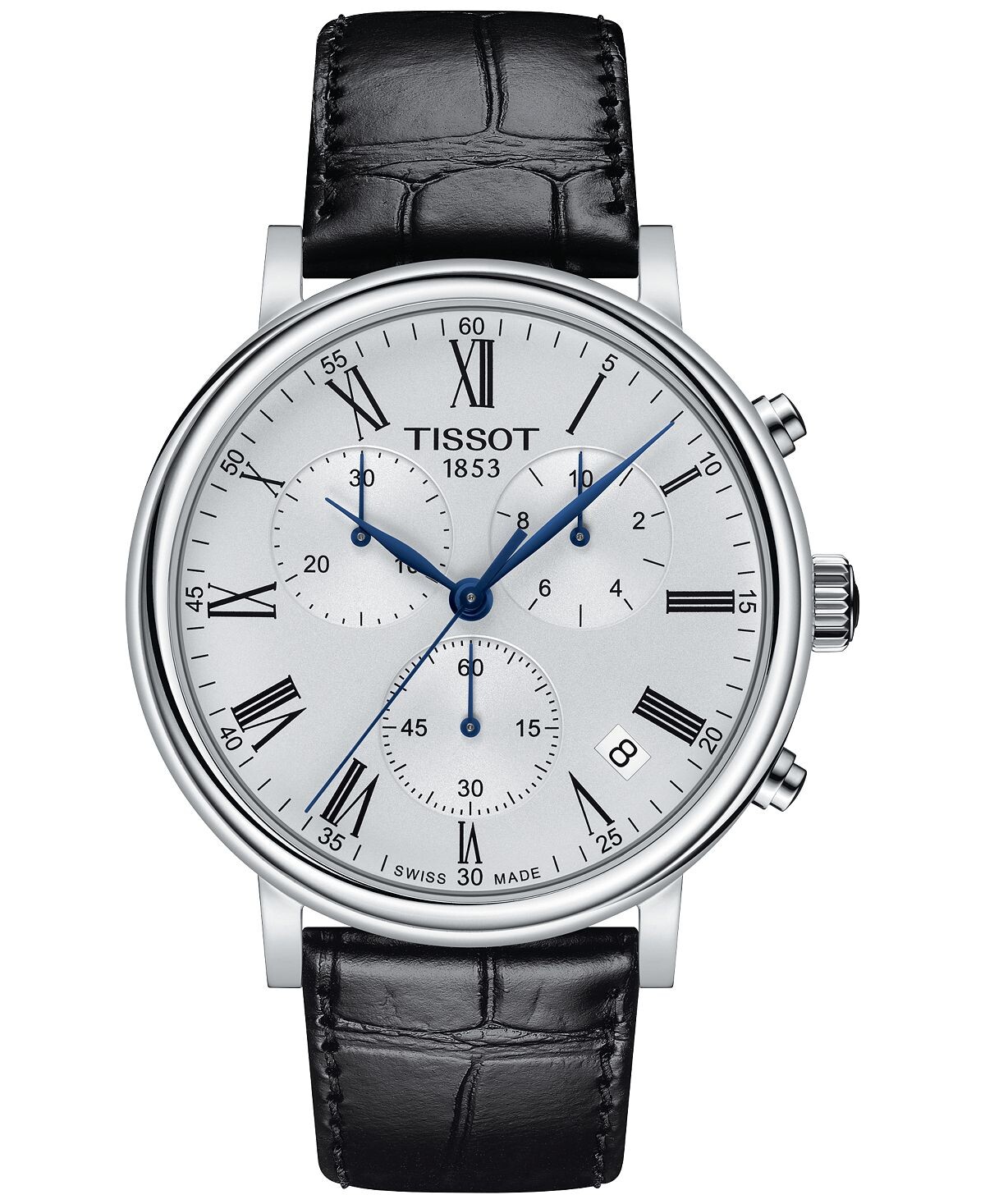 

Мужские часы Carson Premium с хронографом, черный кожаный ремешок, 41 мм Tissot