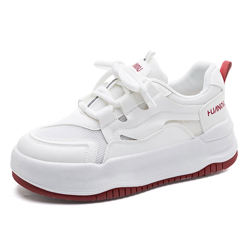 

Кроссовки HUANQIU Skateboarding Shoes Women's Low-top Red, белый/красный