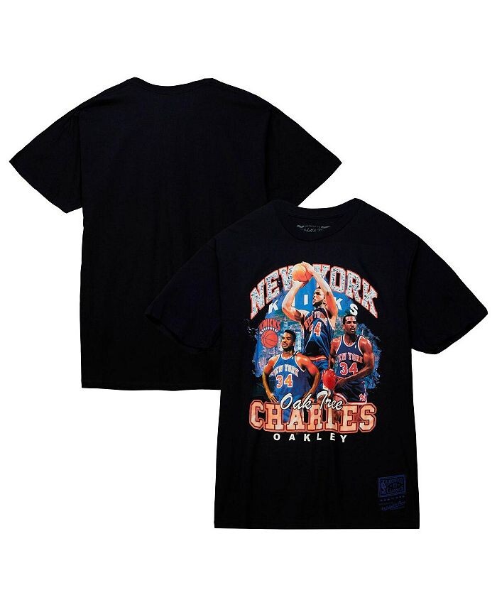 

Мужская черная футболка Charles Oakley New York Knicks Hardwood Classics Bling Concert Player Mitchell & Ness, черный