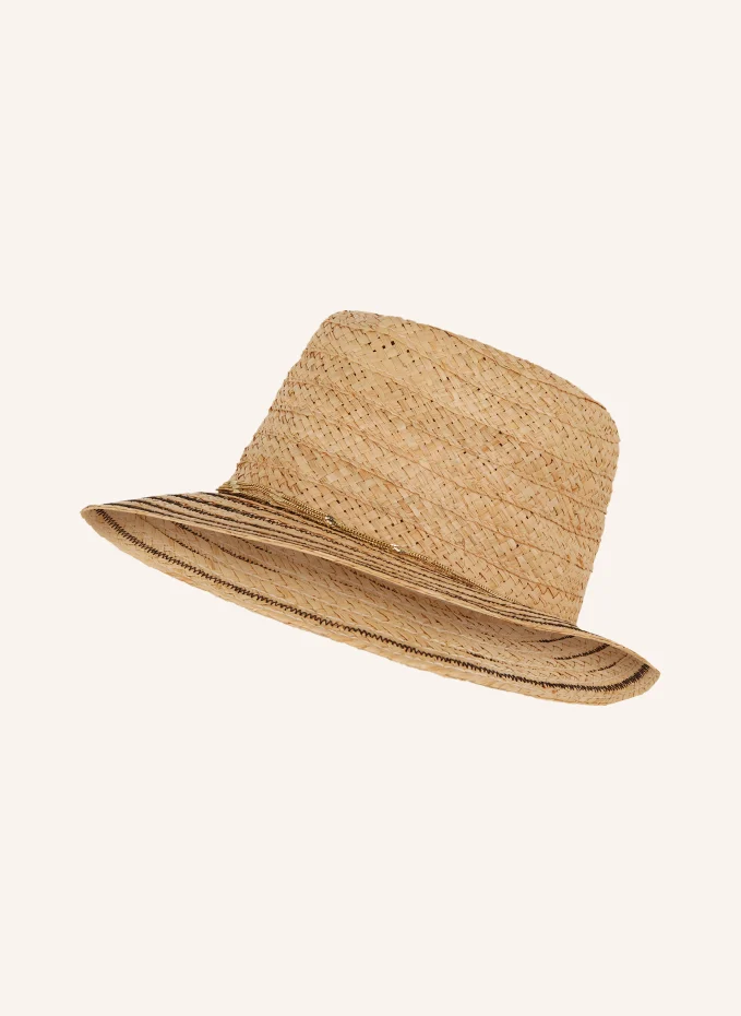 Соломенная шляпа Seeberger, коричневый панама seeberger размер m коричневый