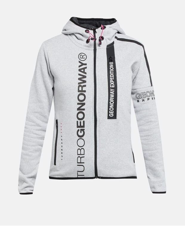 

Толстовка с капюшоном Geographical Norway, средне-серый