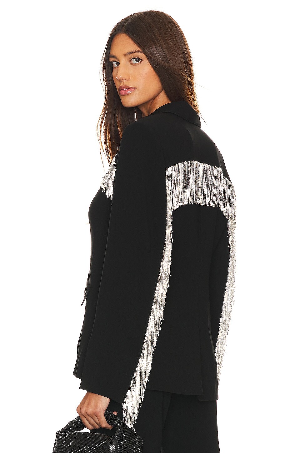 

Блейзер Cinq a Sept Beaded Fringe Ira, черный