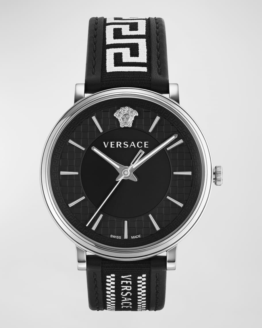 

Мужские часы V-Circle Greca Edition с кожаным ремешком, 42 мм Versace