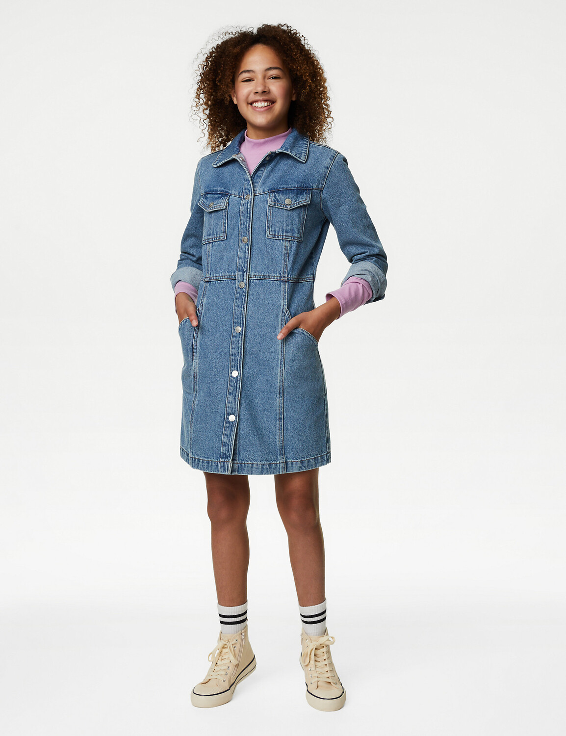 

Джинсовое платье (6–16 лет) Marks & Spencer, деним