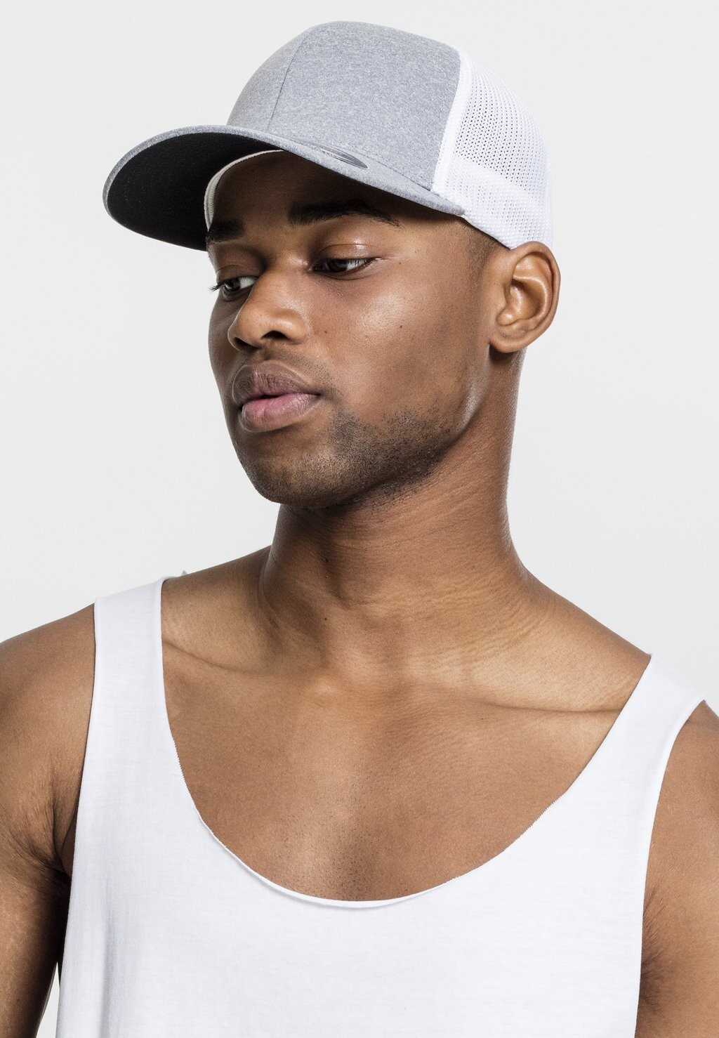

Бейсболка Flexfit, цвет heather/white