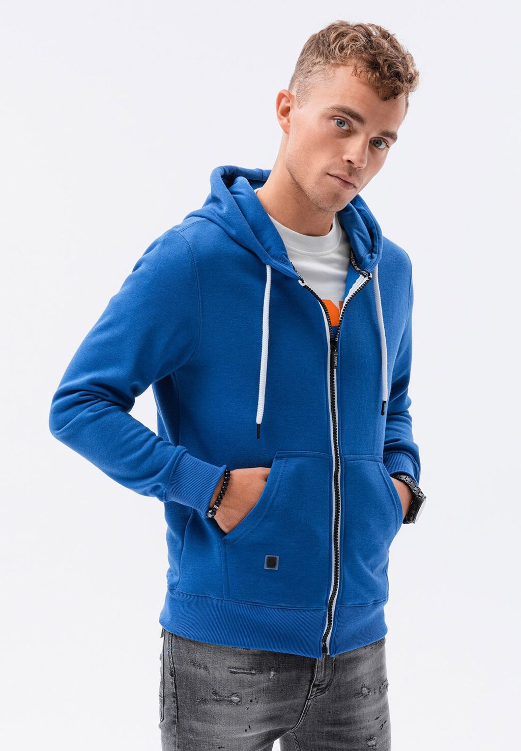 

Толстовка на молнии Zip-Up Ombre, цвет deep blue