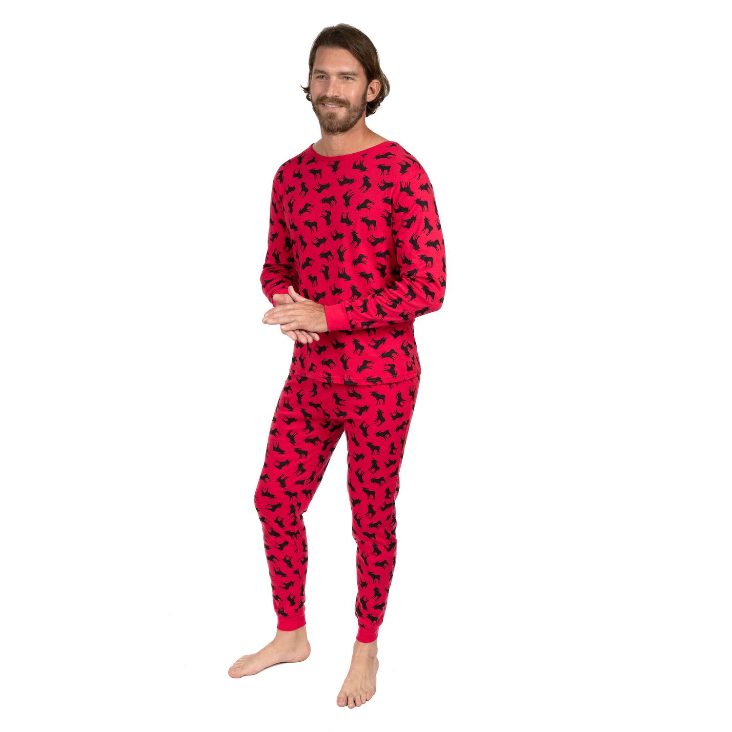 цена Мужская хлопковая пижама из двух предметов Leveret Moose
