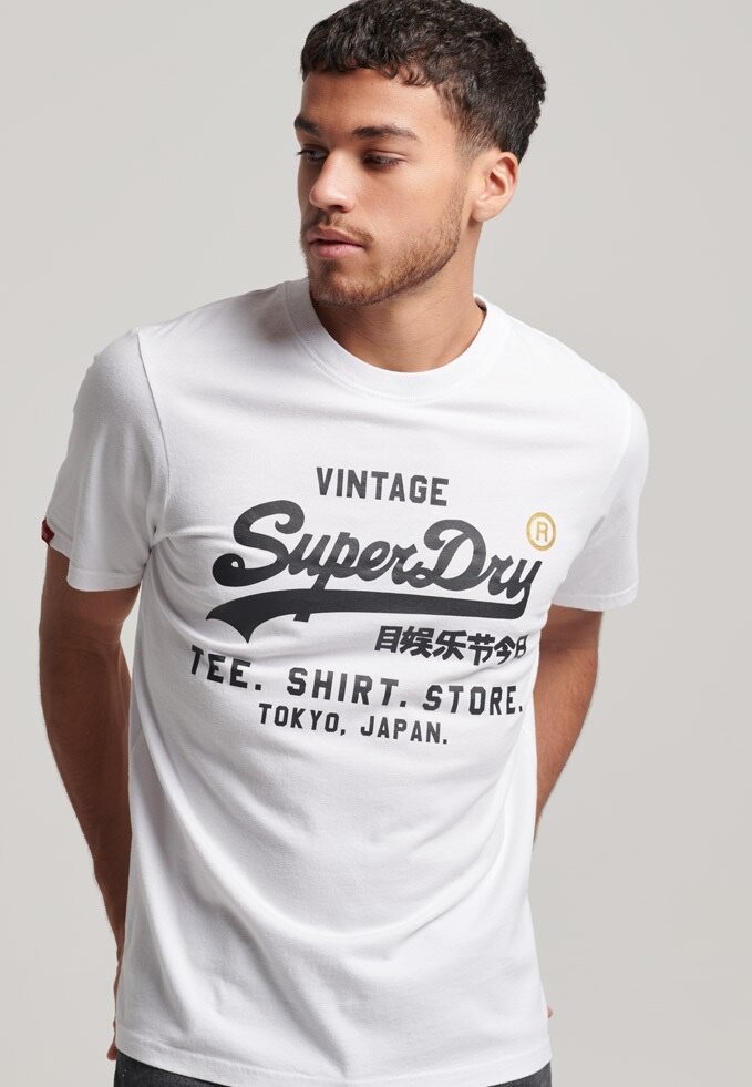 

Футболка с принтом Superdry, белый деним