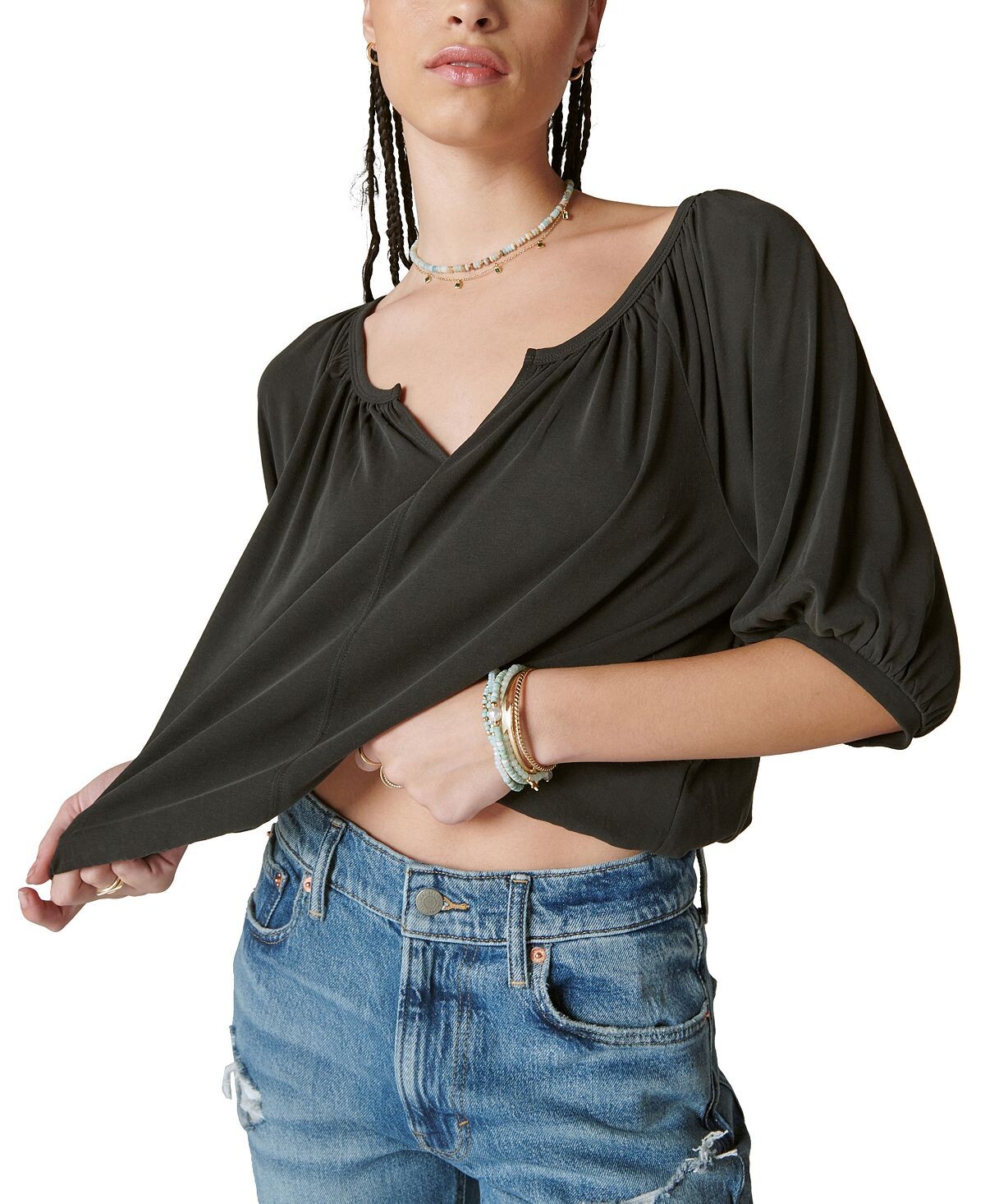 

Женский топ-крестьянка Sandwash Lucky Brand