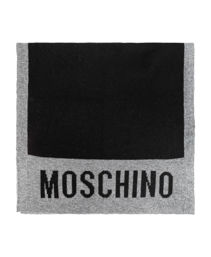 

Шарф с логотипом Moschino, черный