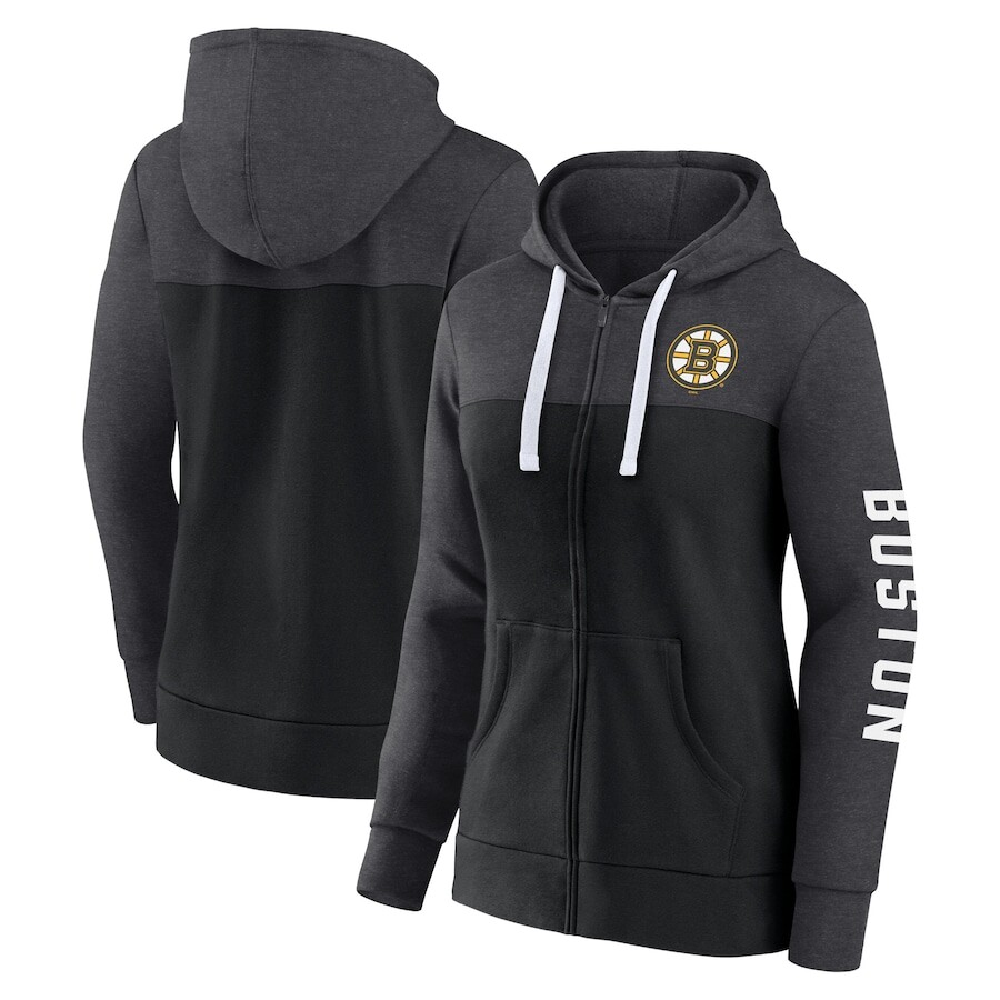 

Толстовка на молнии Fanatics Branded Boston Bruins, угольный