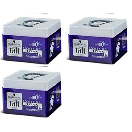 

Гель для волос Taft Titan Gel 6 Suprema Mega Strong — упаковка из 3 шт., Testanera