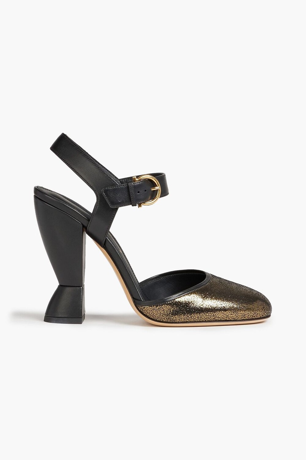 

Туфли Gazania из матовой кожи с эффектом металлик FERRAGAMO, черный