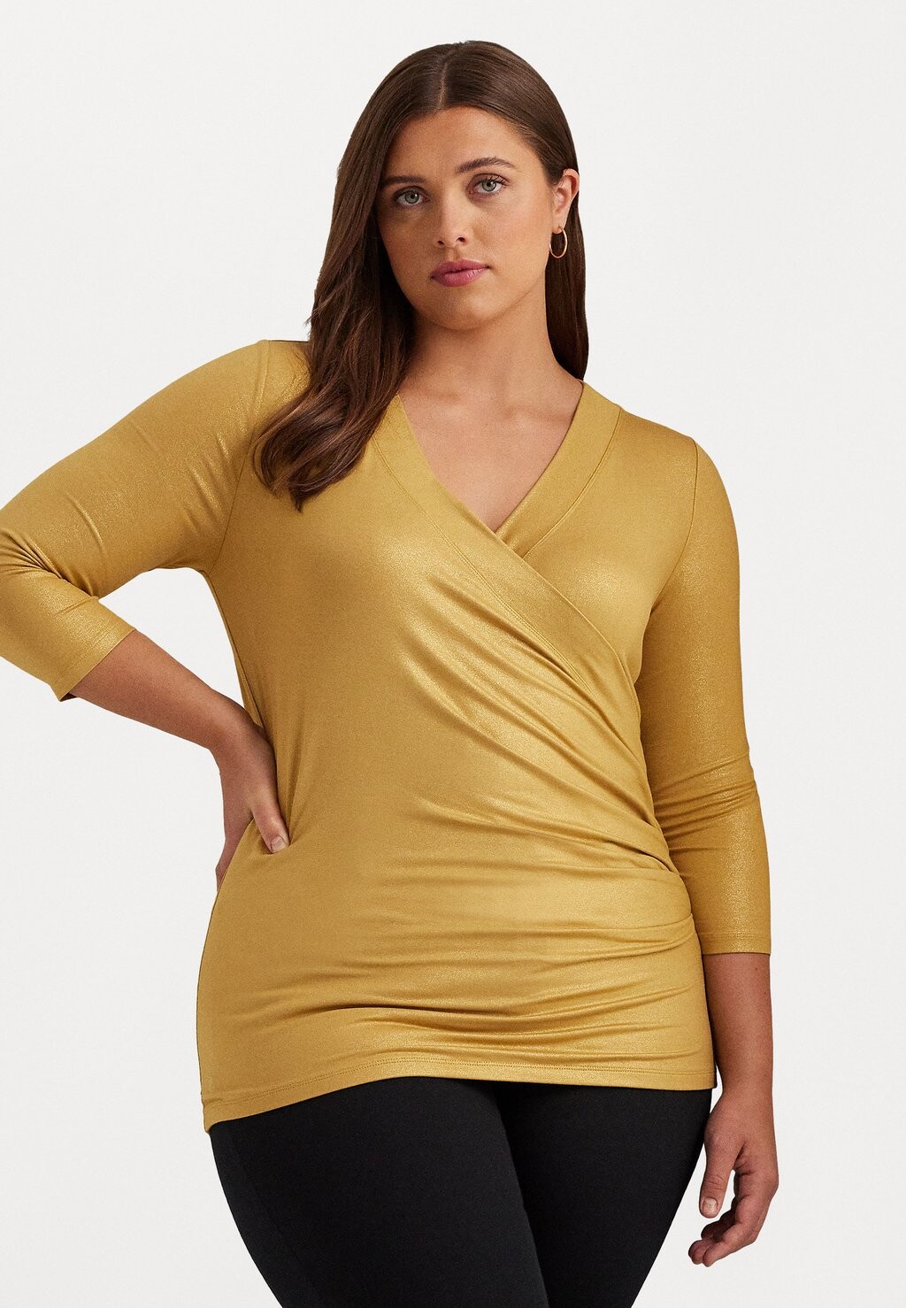 

Блузка с длинными рукавами ALAYJA Lauren Ralph Lauren Woman, золотой