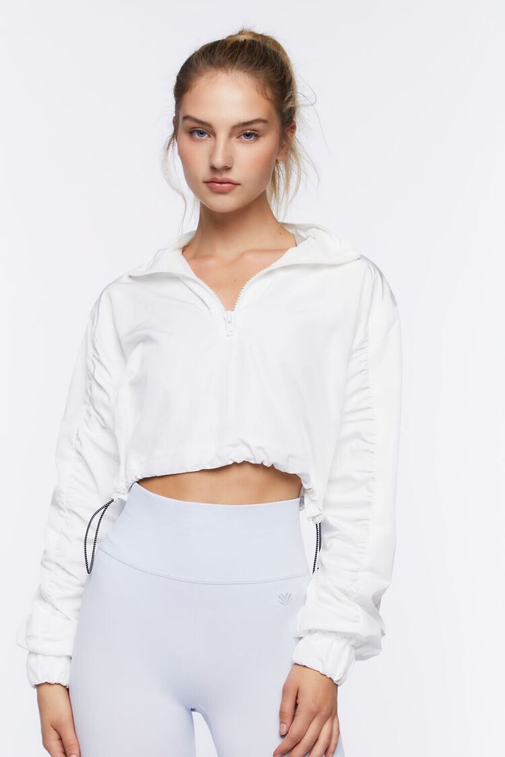

Ветровка Active со сборками на рукавах Forever 21, белый