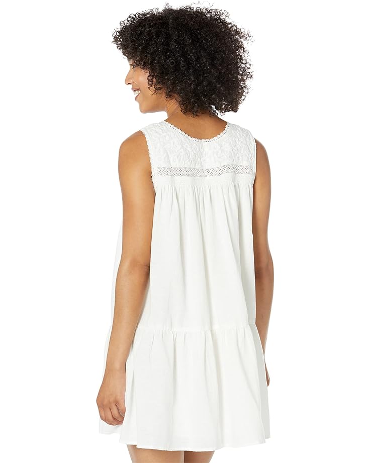 Платье Lucky Brand Embroidered Tiered Mini Dress, белый платье lucky brand lace tiered mini белый