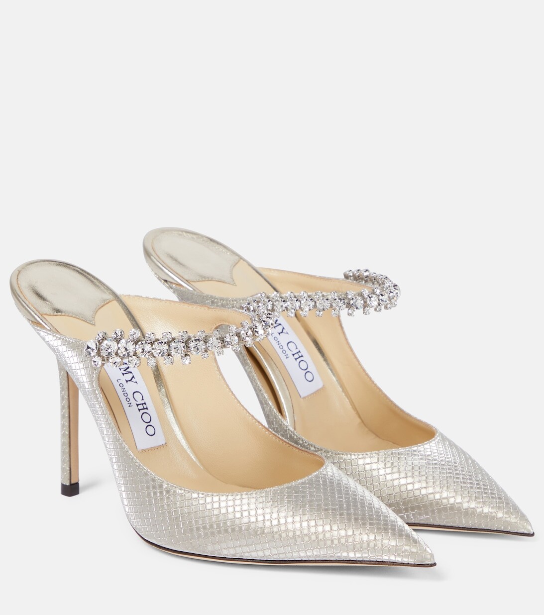 

Украшенные мюли Bing 100 Jimmy Choo, металлик