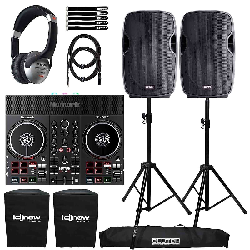 

DJ-Контроллер Numark Numark Party Mix Live Serato DJ LE Controller w 15" PA Speakers Gig Package