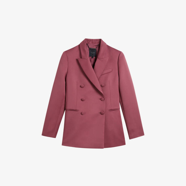 

Двубортный атласный пиджак Seraph Ted Baker, фиолетовый