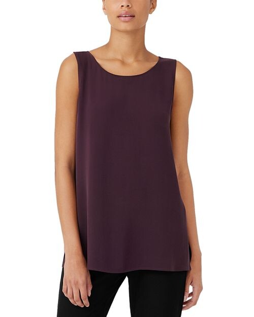 

Шелковый топ без рукавов Eileen Fisher, цвет Purple