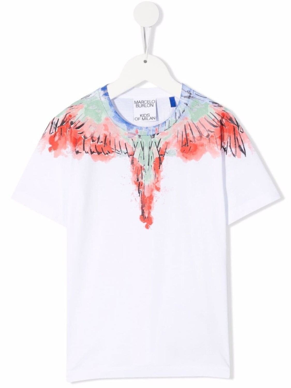 

Marcelo Burlon County Of Milan Kids футболка с принтом Wings, белый