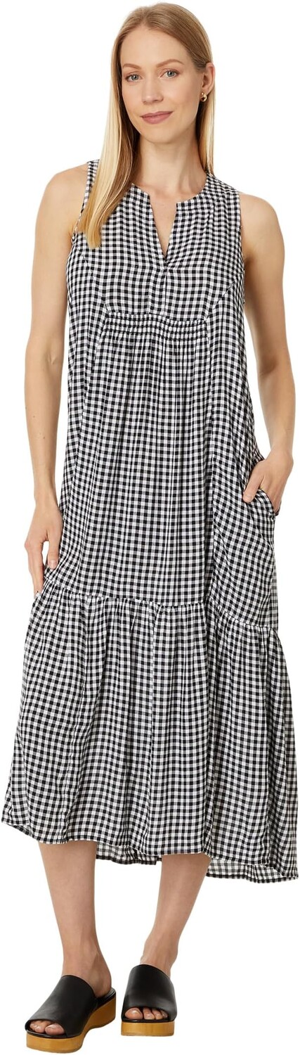 

Платье NIC+ZOE Drapey Gingham Dress, цвет Black Multi