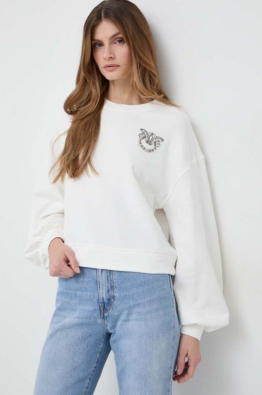 

Хлопковая толстовка Pinko, бежевый