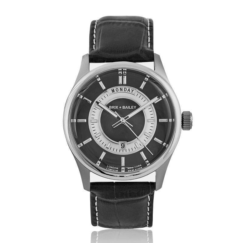 Черные мужские наручные часы Brix + Bailey Barker, форма 1 Brix+Bailey, серебро черные мужские наручные часы brix bailey barker форма 2 brix bailey серебро
