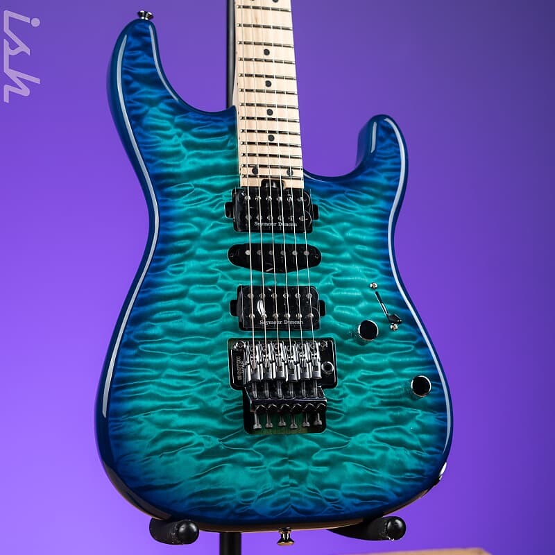 Электрогитара Charvel SMJ San Dimas Style 1 HSH FR M QM Caribbean Burst