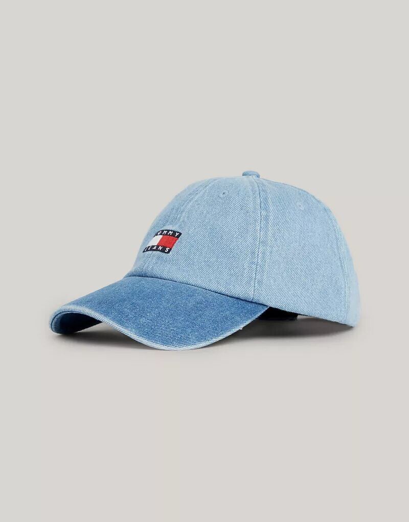 

Голубая джинсовая бейсболка Tommy Jeans