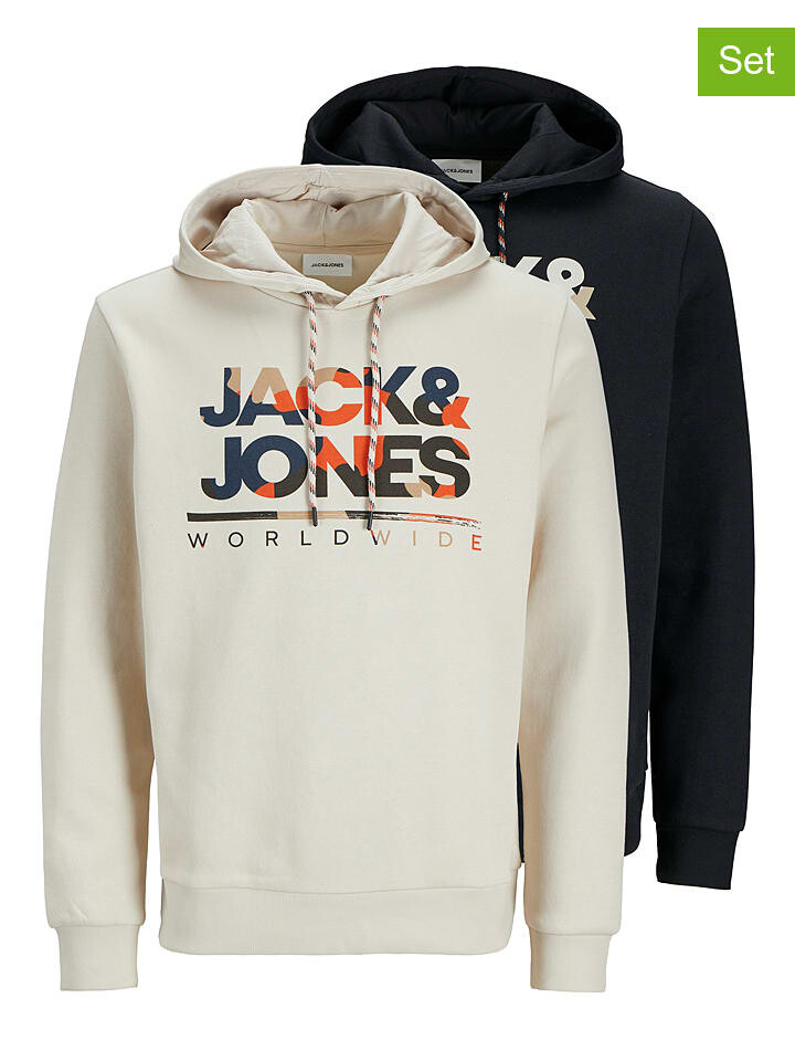 

Худи Jack & Jones 2er Set s Luke, цвет creme/schwarz