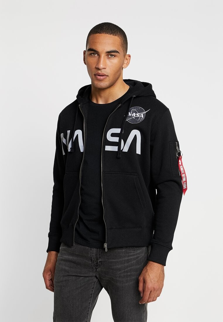 

Толстовка на молнии Alpha Industries, черный