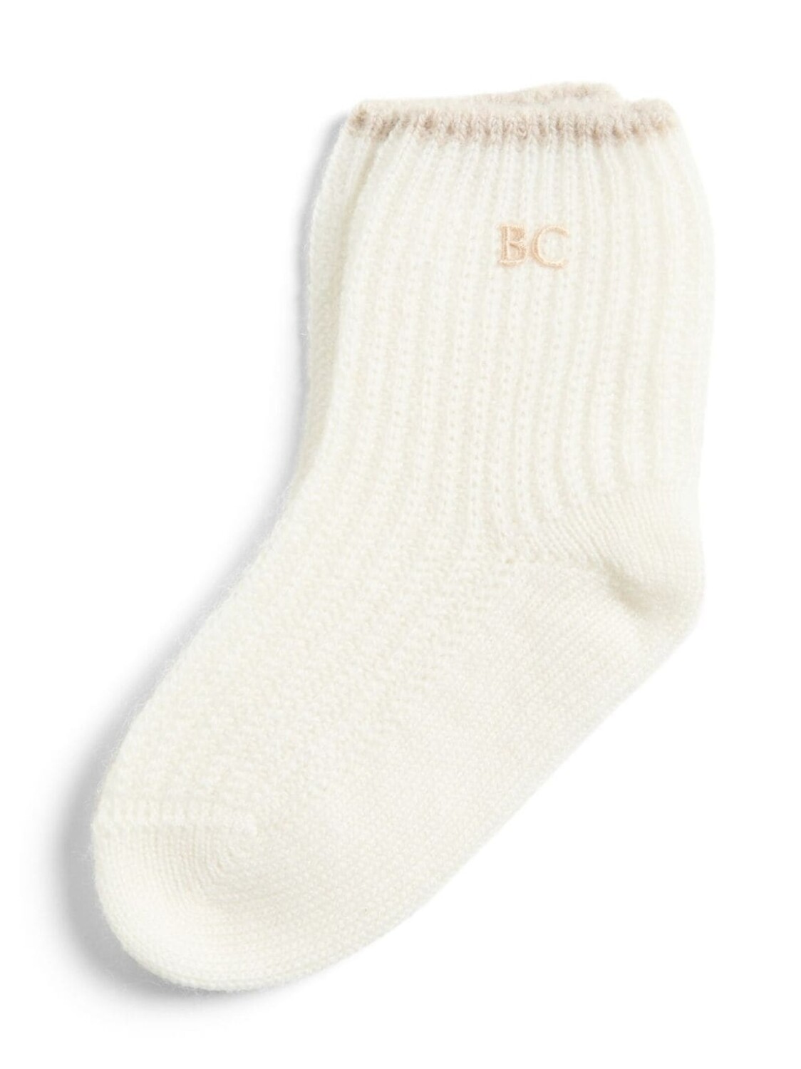 

Brunello Cucinelli Kids кашемировые носки с вышитым логотипом, белый
