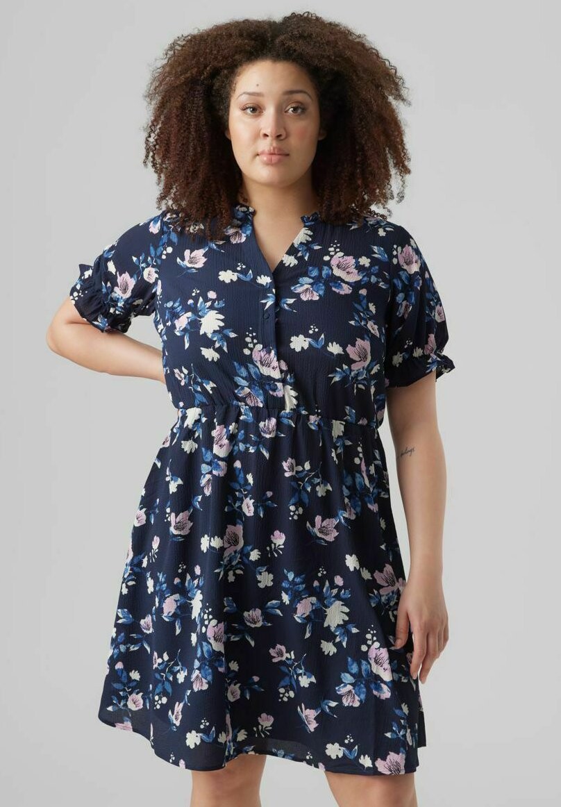 

Платье-рубашка Vero Moda, темно-синий