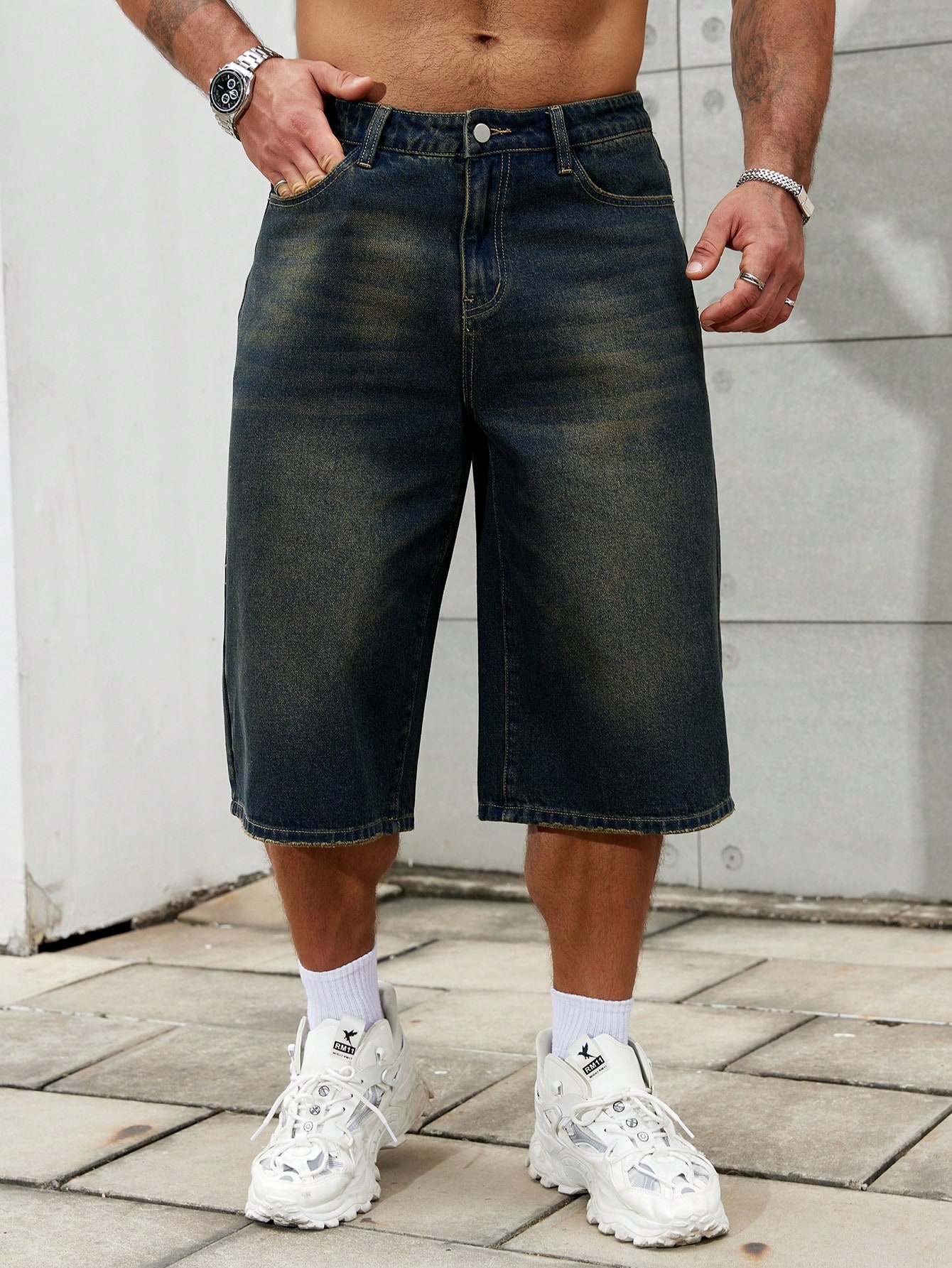 Мужские джинсовые шорты Manfinity Hypemode, темная стирка