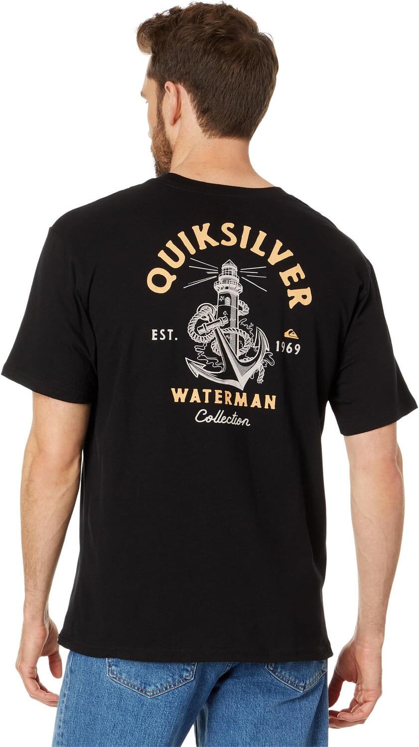 

Футболка Anchors Away с короткими рукавами Quiksilver, черный